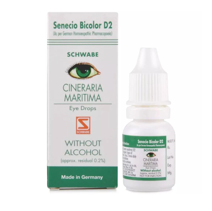 Willmar Schwabe Germany Cineraria Maritima Eye Drops (D2 Without Alcohol)