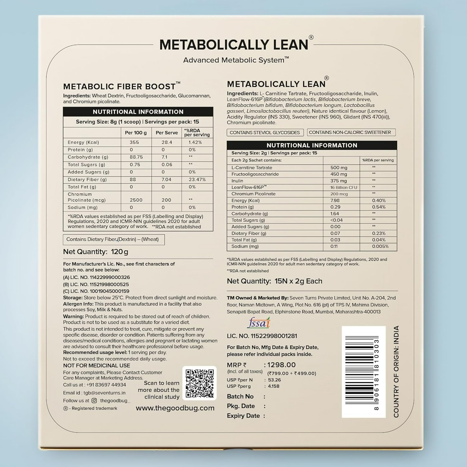The Good Bug Metabolically Lean Advance Metabolic System Weight Loss For Women & Men