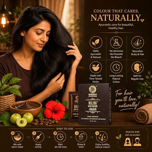 Shesha Ayurveda Nilini Ayurvedic Hair Colour - Dark Brown