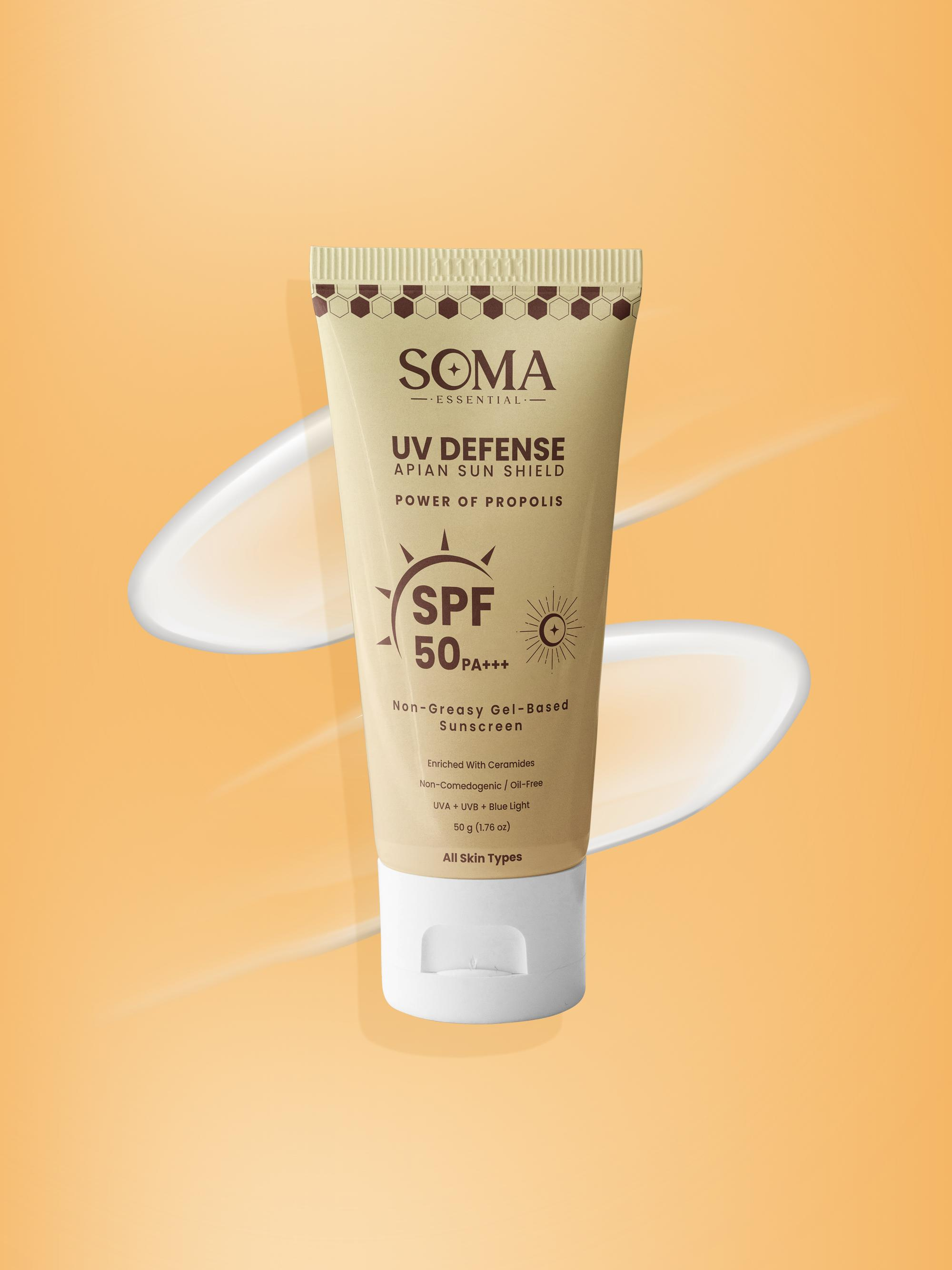 Soma Essential Propolis Based Apian Sunshield, 4% Niacinamide & Ceramides