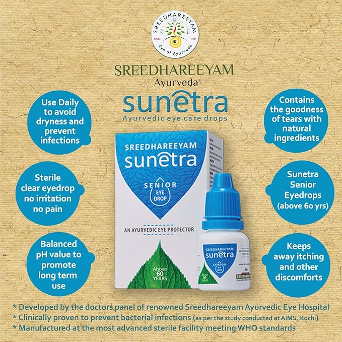 Sreedhareeyam Ayurveda Sunetra Senior Herbal Eyedrops