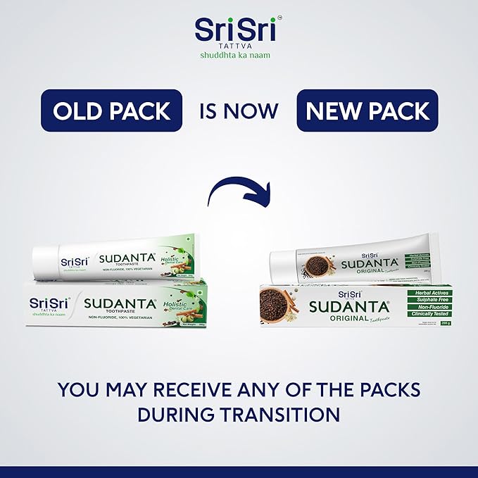 Sri Sri Tattva Sudanta Original Toothpaste 2 and 4 pack - 200 g