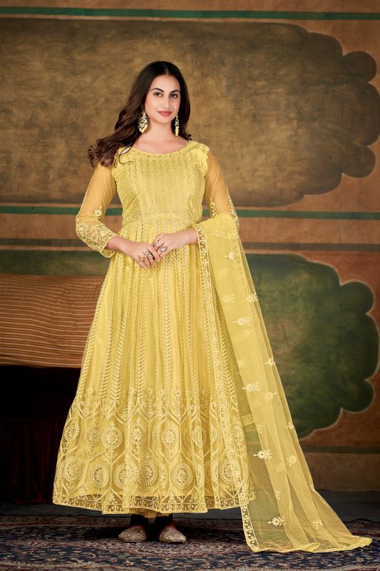 Aastha Cream Dupatta with Net top fabric Crepe Bottom fabric