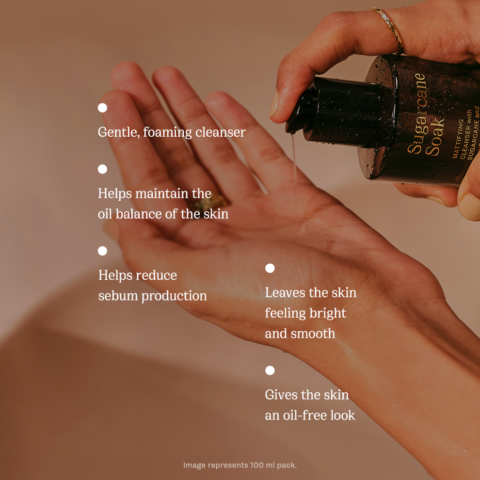 82°E By Deepika Padukone Sugarcane Soak | Mattifying Cleanser with Mandelic Acid and Sugarcane