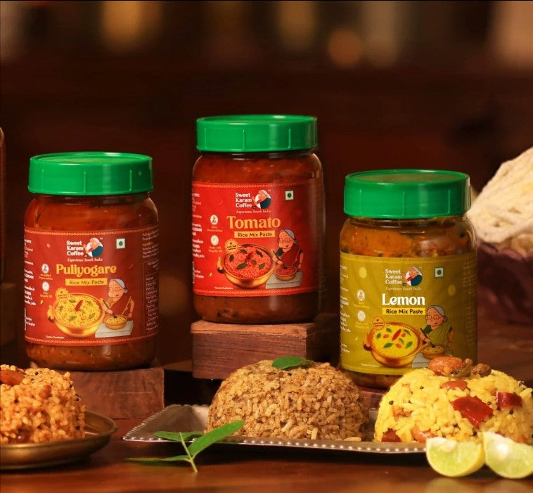 Sweet Karam Coffee Rice Mix Paste Combo