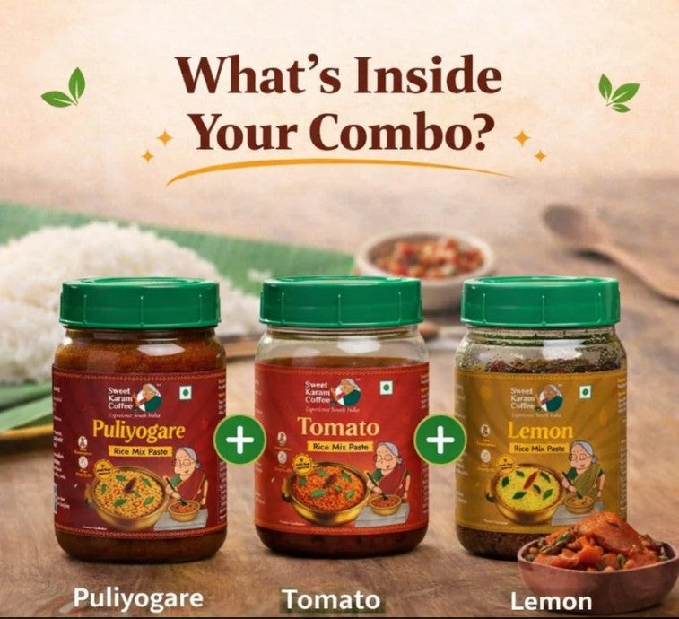 Sweet Karam Coffee Rice Mix Paste Combo