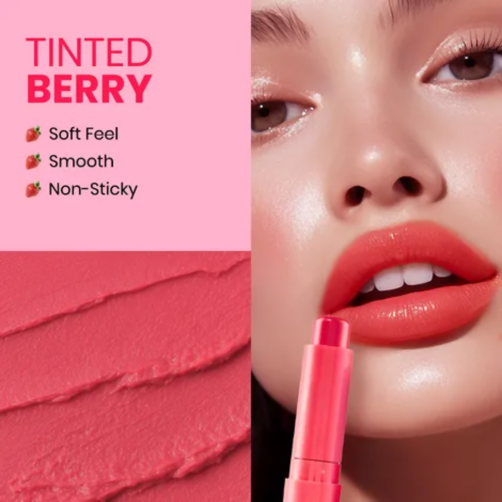 NY Bae Tinted Berry Lip Balm - Soft, Plump & Natural Red Tint