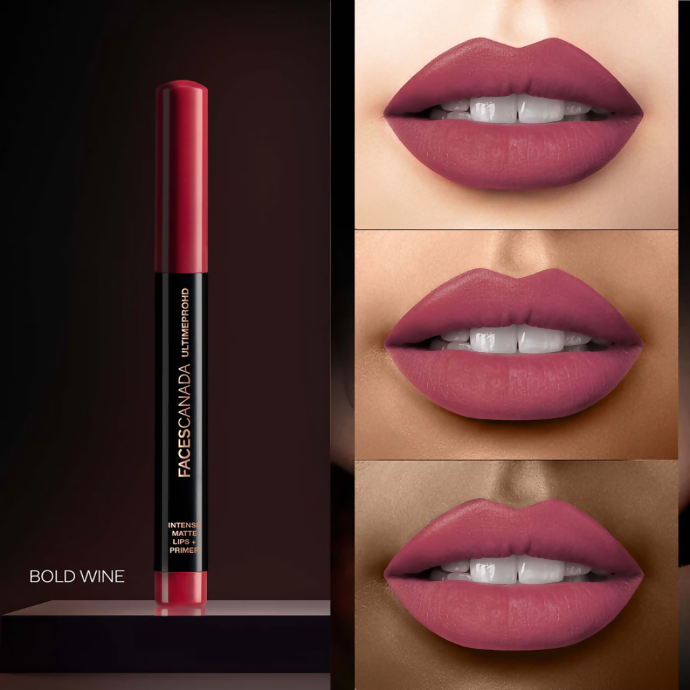Faces Canada Ultime Pro HD Intense Matte Lips + Primer - Bold Wine 11