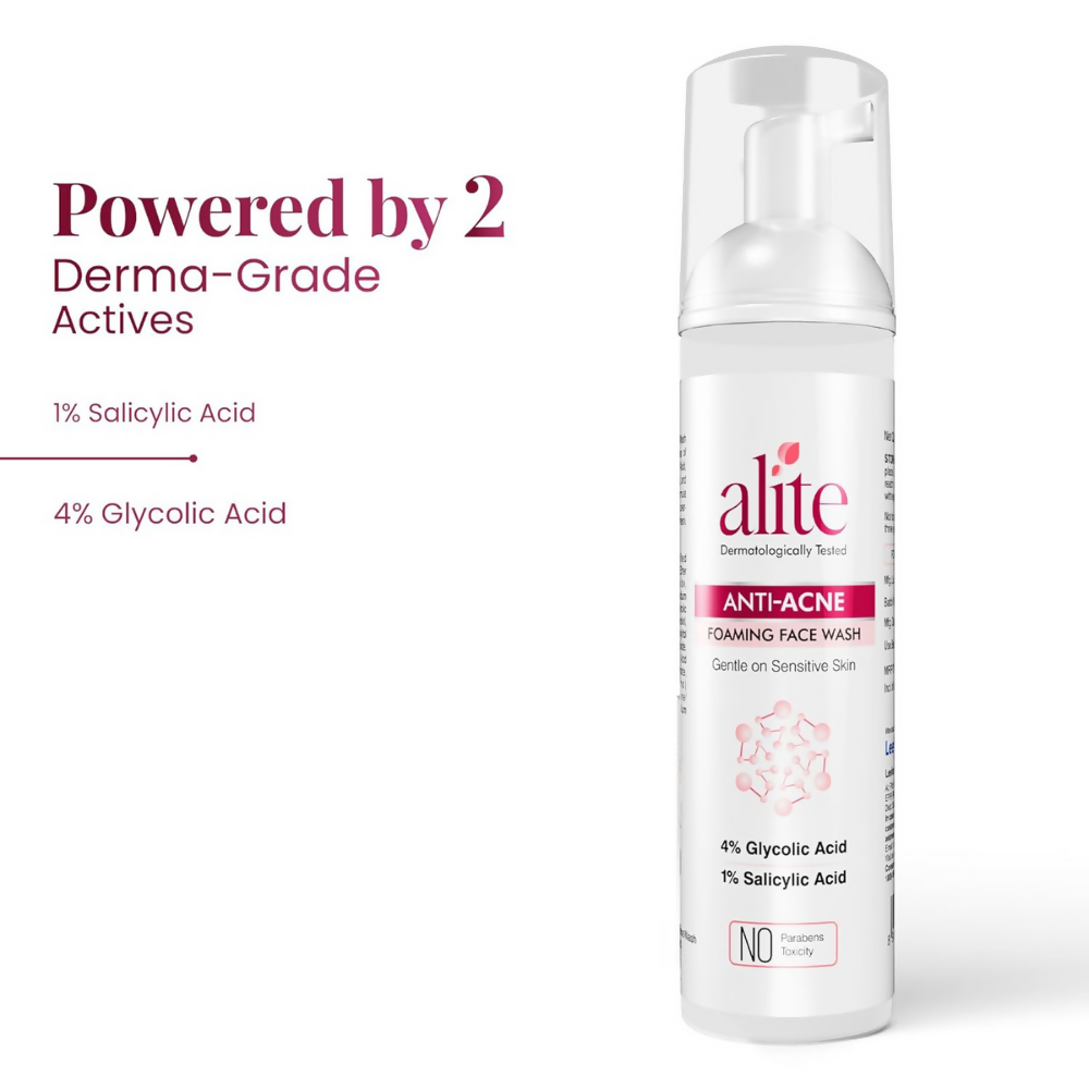Alite Anti Acne 5-in-1 Foaming Face Wash with 4% Glycolic Acid & 1% Salicylic Acid