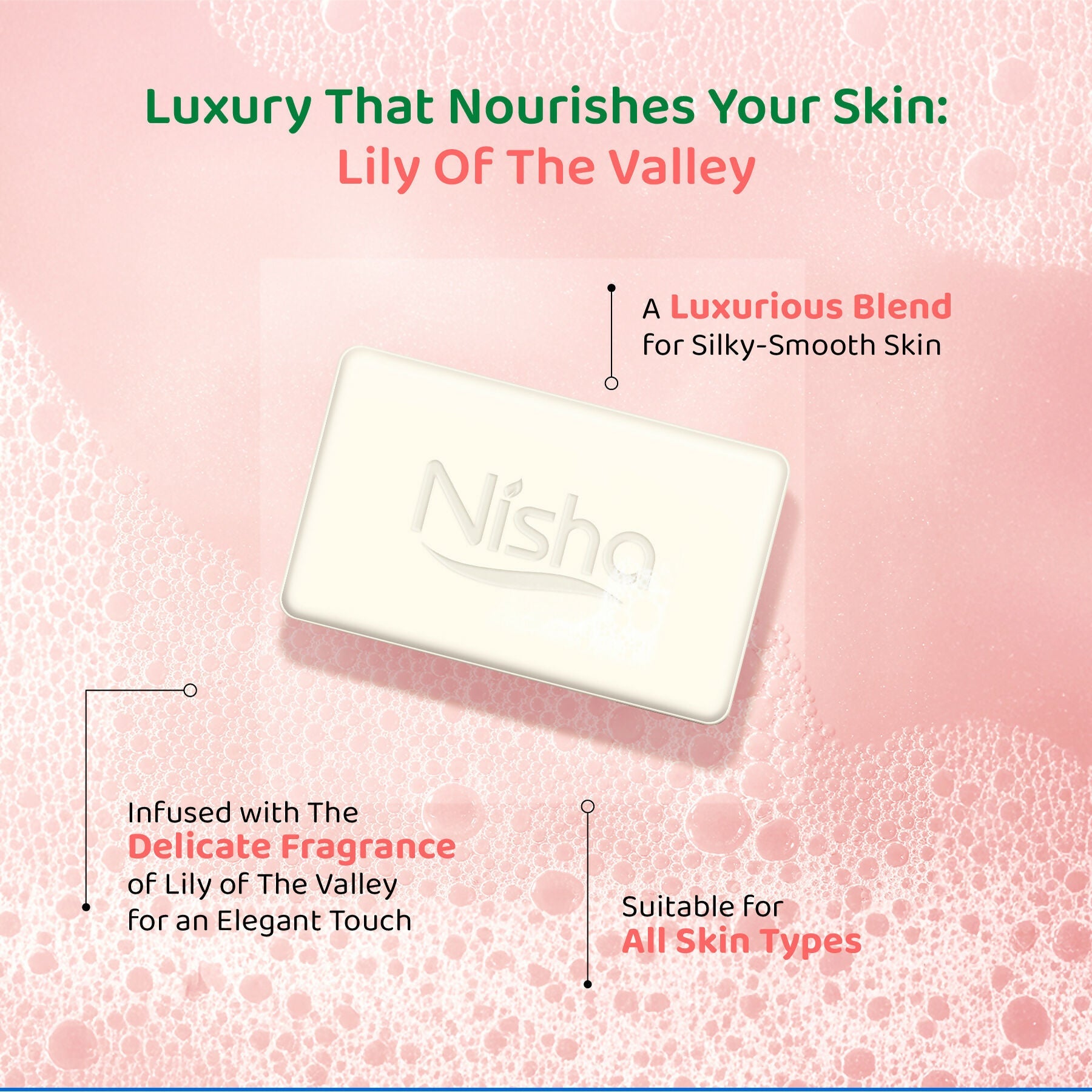 Nisha Soaps for Bath - Lily of the Valley