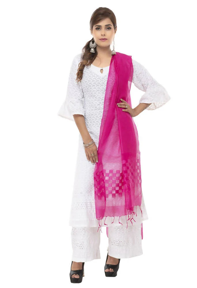 Mominos Fashion Pink Buta Cut Dupatta