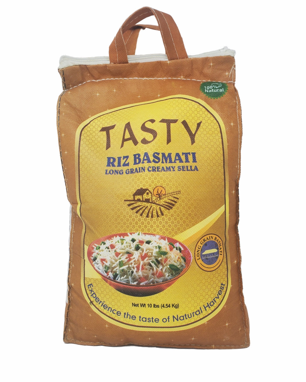 Al Barakah Basmati Long Grain Creamy Sella Rice 10lb (4.54kg)