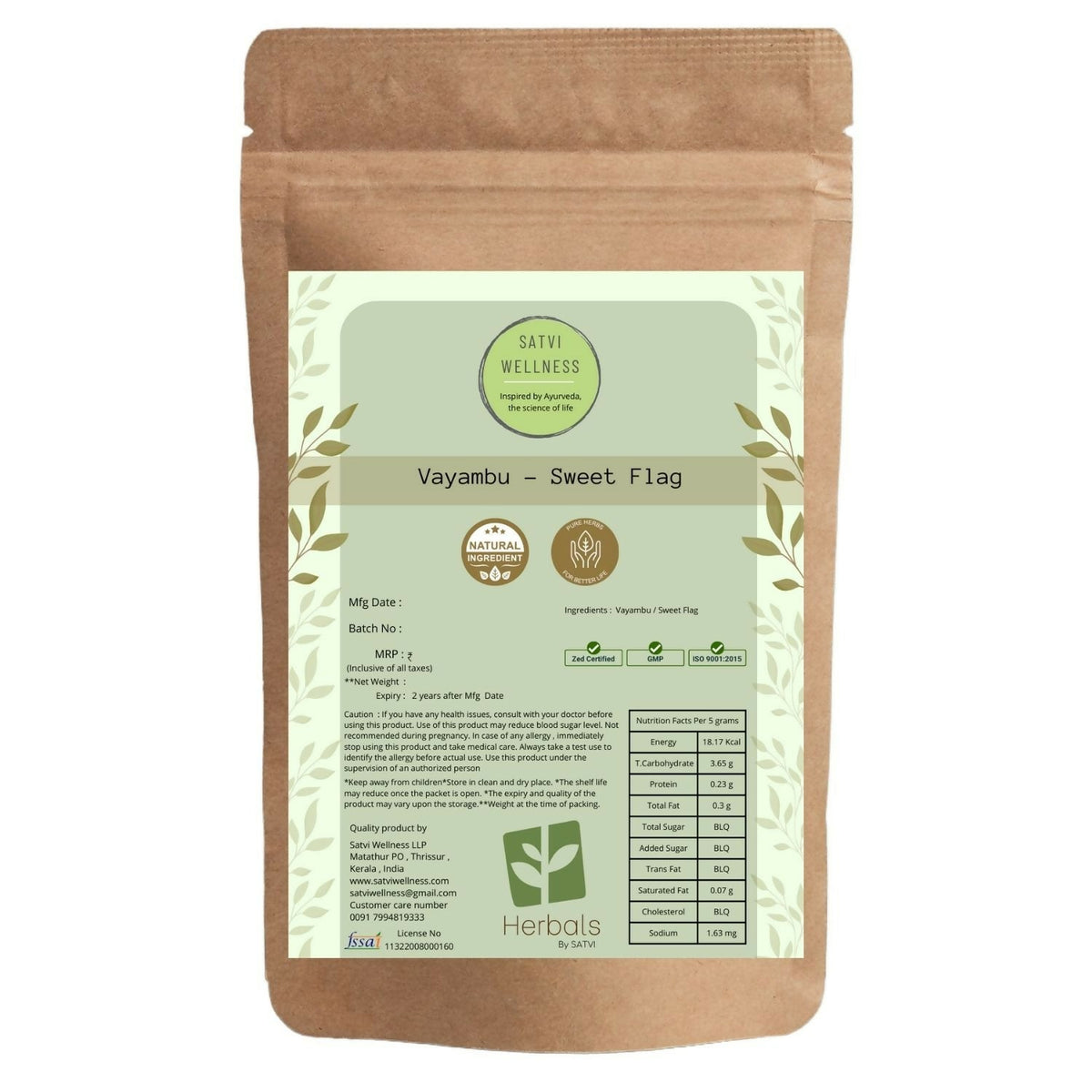 Satvi Wellness Vayambu | Sweet Flag Powder