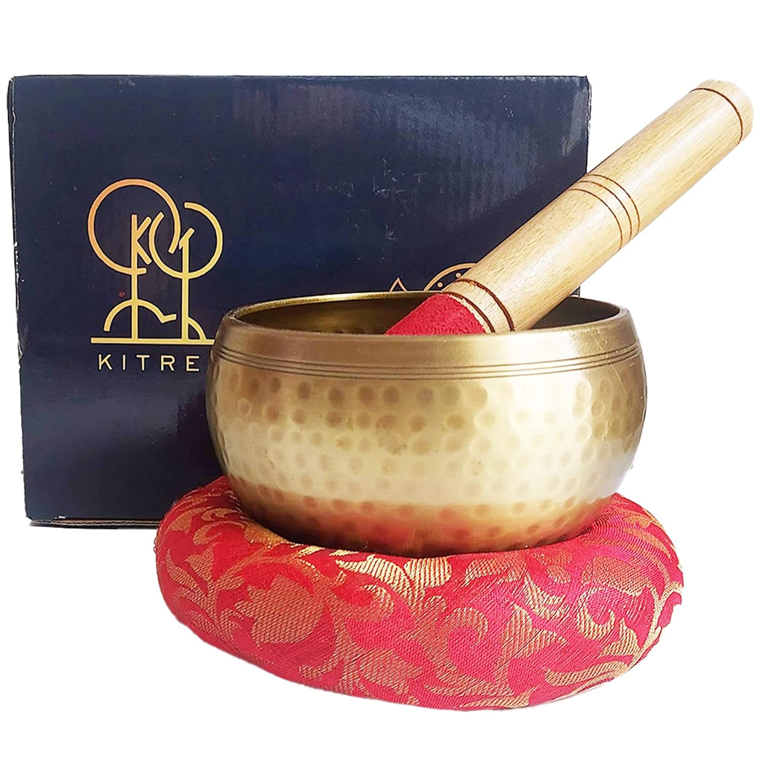 Tibetan Meditation Singing Bowl Set - Healing Sound for Deep OM Vibration, Spiritual Practices, Perfect for Yoga, and Stress Relief