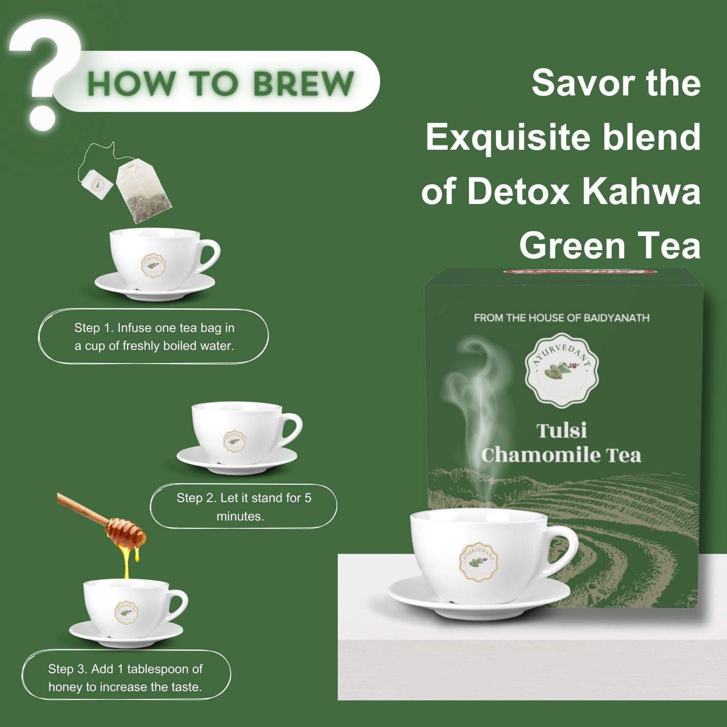 Ayurvedant Tulsi Chamomile Tea - Image 3