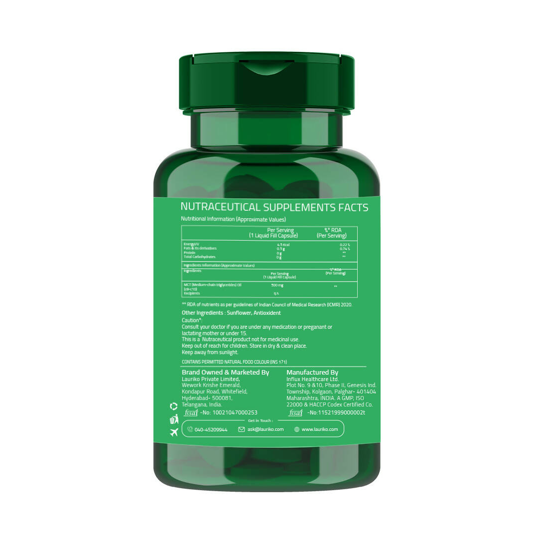 Laurik Mct Oil Capsules For Weightloss