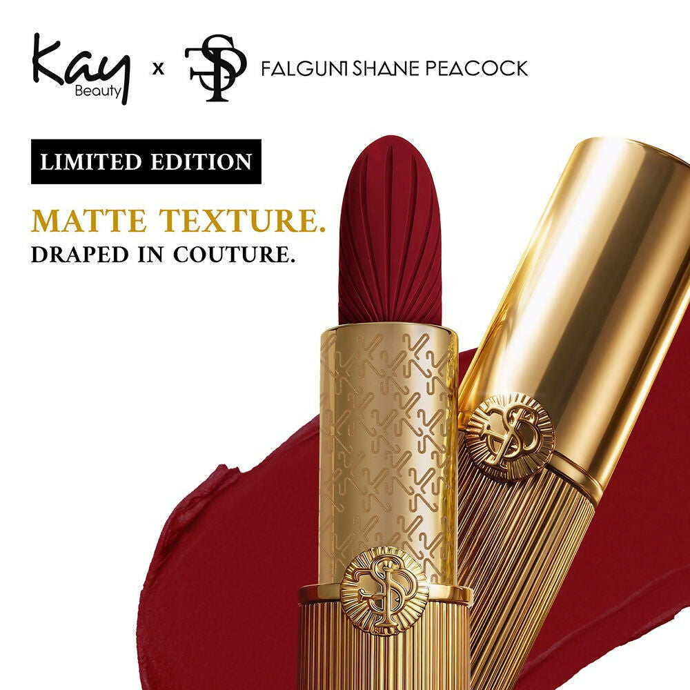 Kay Beauty x Falguni Shane Peacock Luxe Matte Lipstick - Ruby Banarasi