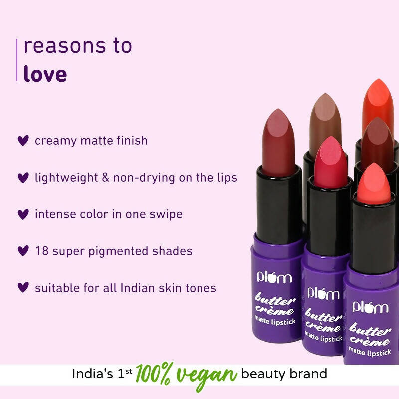 Plum Butter Crème Matte Lipstick Brownie Points - 129 (Umber Brown)