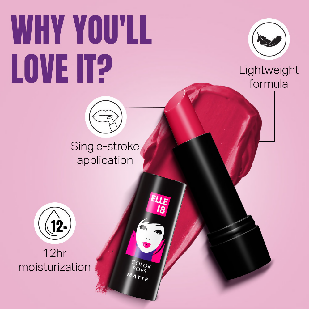 Elle 18 Color Pop Matte Lip Color - P24 Pink Show