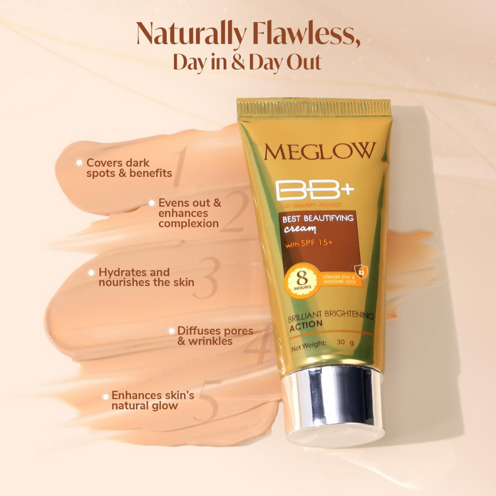 Meglow Best Beautifying BB+ Cream with SPF 15+