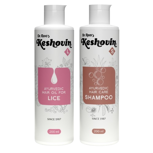 Dr. Rao's Keshovin-L Hair Oil, Keshovin-S Shampoo Combo