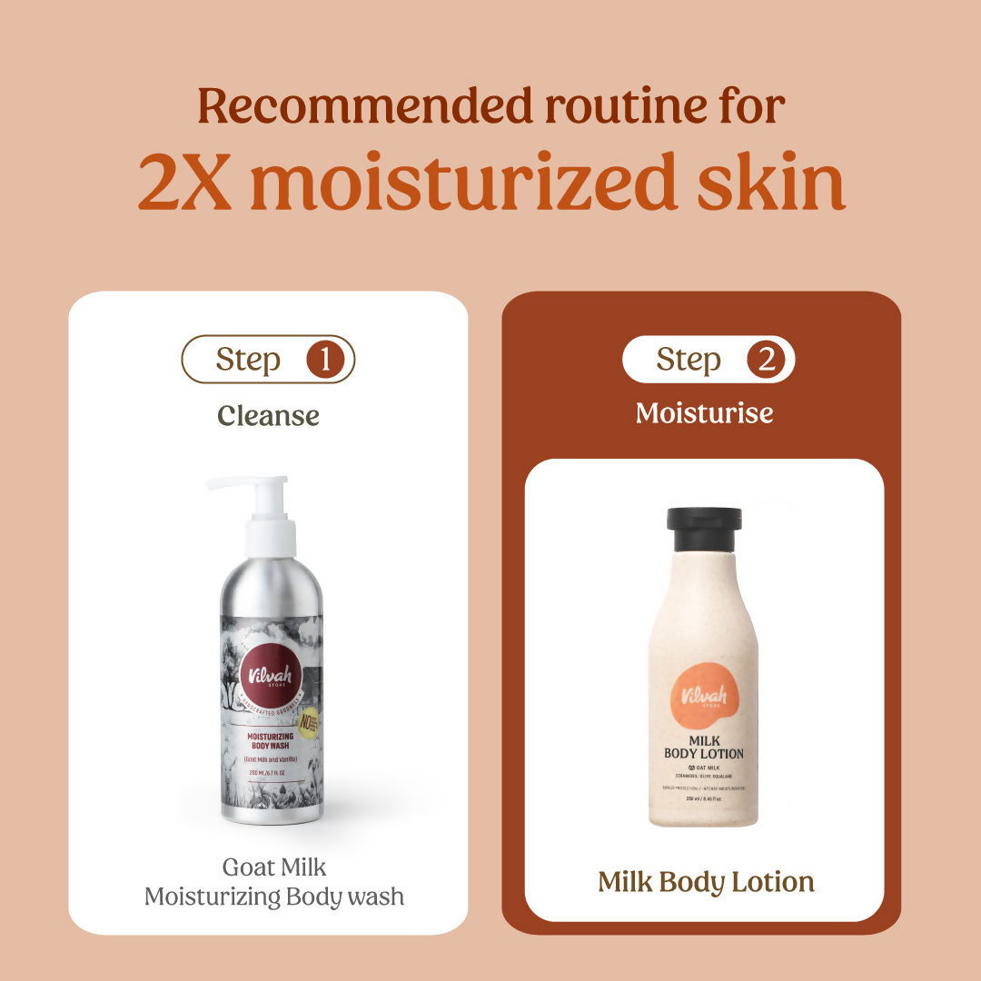 Vilvah Store Milk Body Lotion With Oat Milk, Ceramides & Olive Squalane