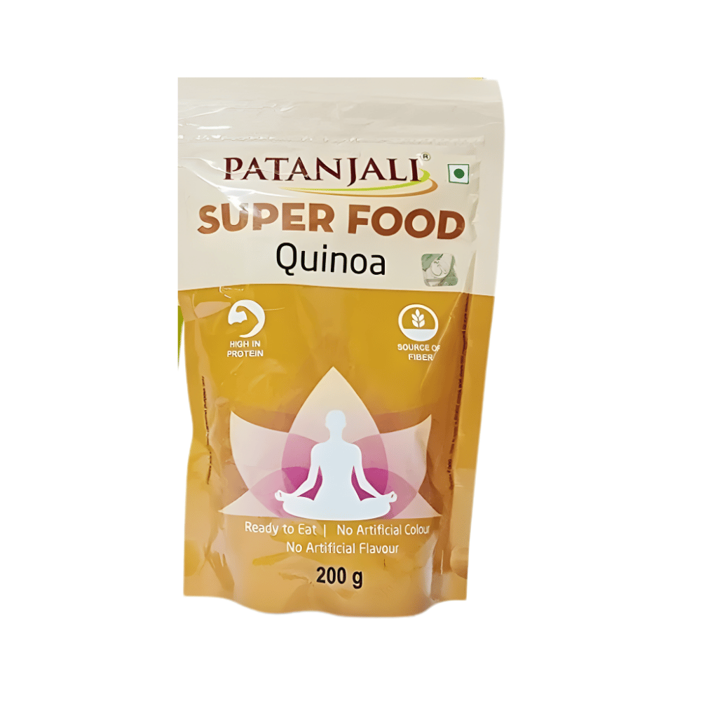 A packet of patanjali quinoa