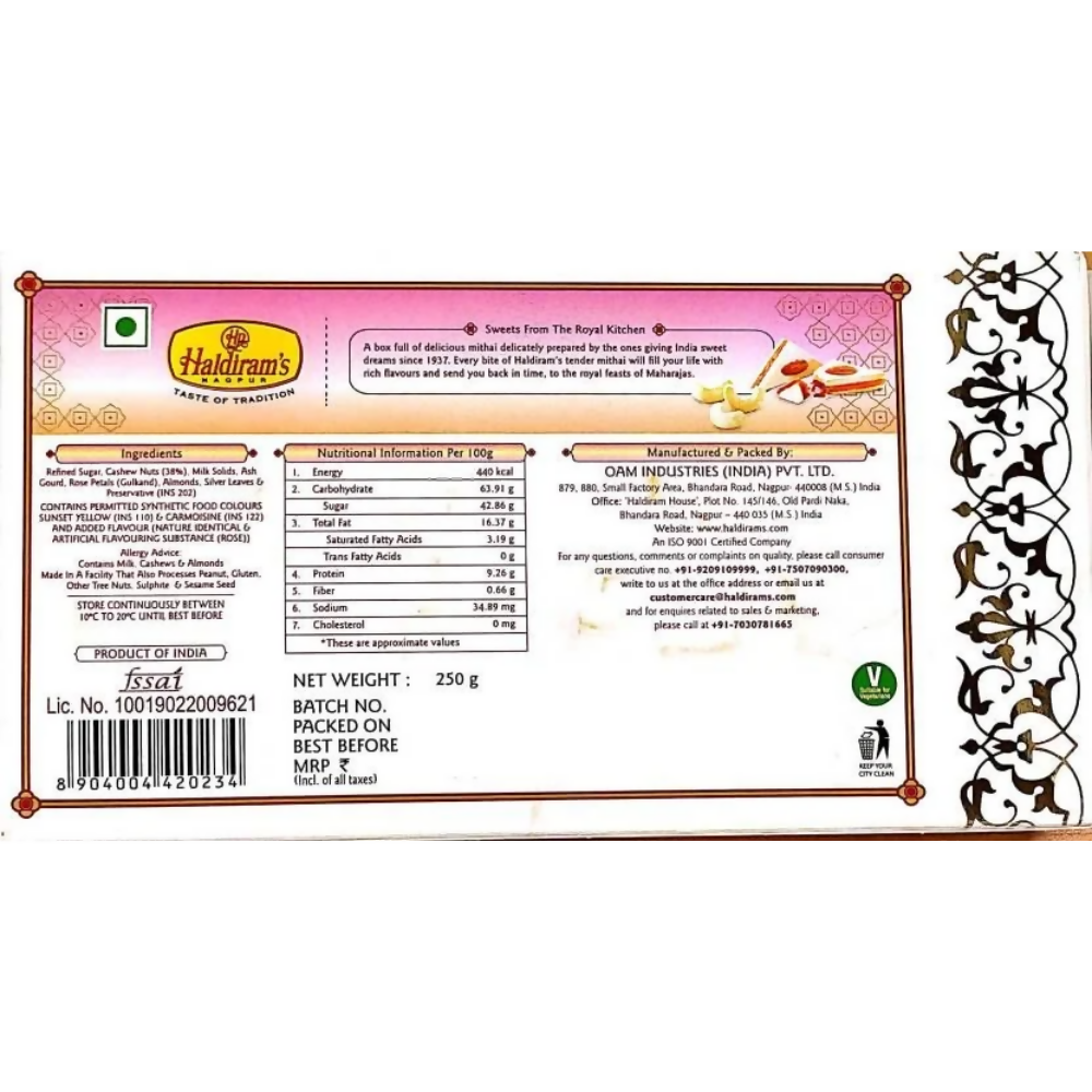 Haldiram's Kaju Sangam Burfee