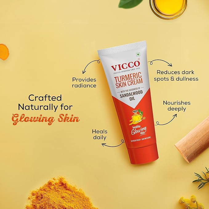Vicco Turmeric Skin Cream with Sandalwood Oil