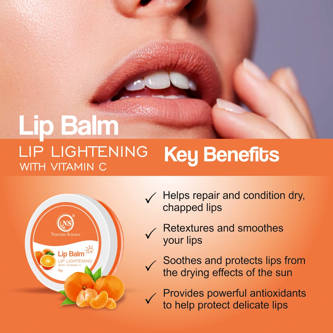 Nuerma Science Vitamin C Lip Balm | Nourishing, Hydrated & Soft Lips