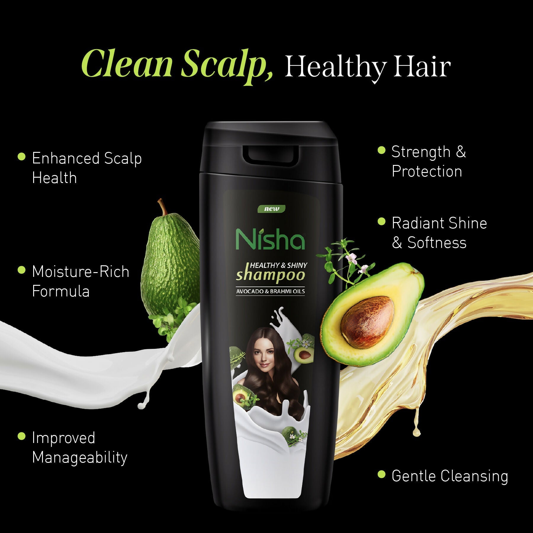 Nisha Avocado And Brahmi Oil Shampoo For Women & Men