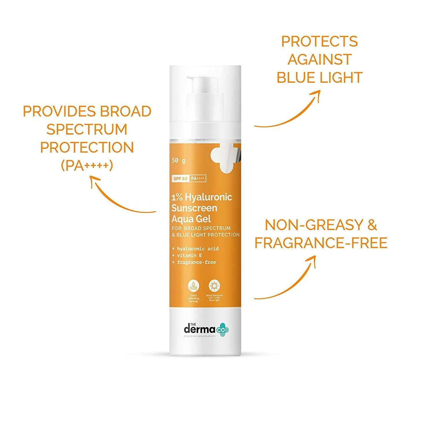 The Derma Co 1% Hyaluronic Sunscreen & 2% Salicylic Face Serum Combo