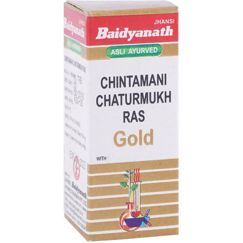 Baidyanath Jhansi Chintamani Chaturmukh Ras With Gold