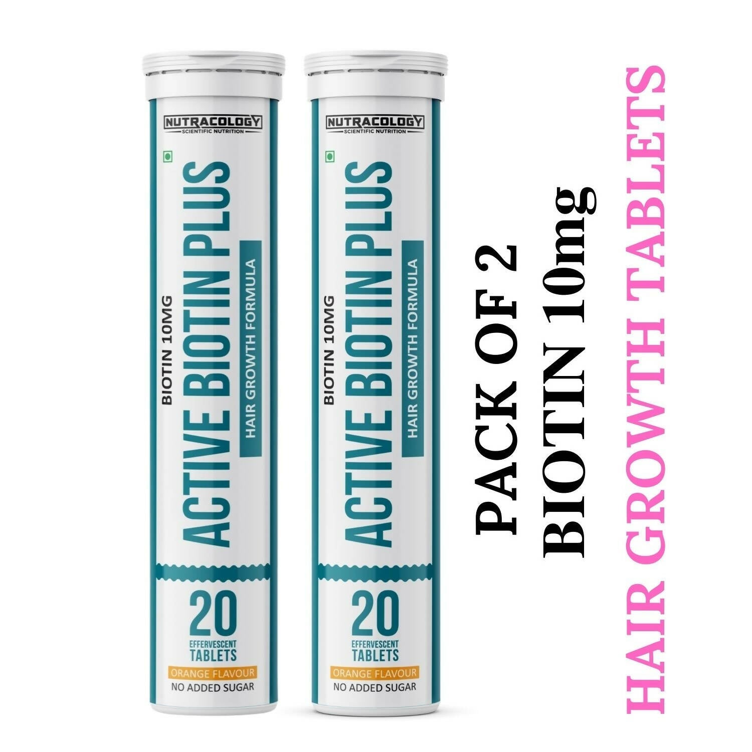 Nutracology Active Biotin Plus Biotin 10000 mcg Effervescent Tablet For Hair Growth, Skin Glow