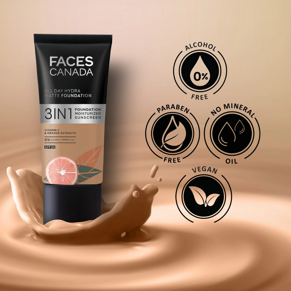 Faces Canada All In One Foundation with SPF 30 - Rose Ivory 011