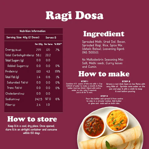 Gladful Ragi Dosa and Amaranth Dosa - Pack of 2