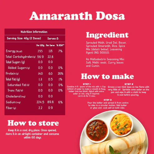 Gladful Ragi Dosa and Amaranth Dosa - Pack of 2