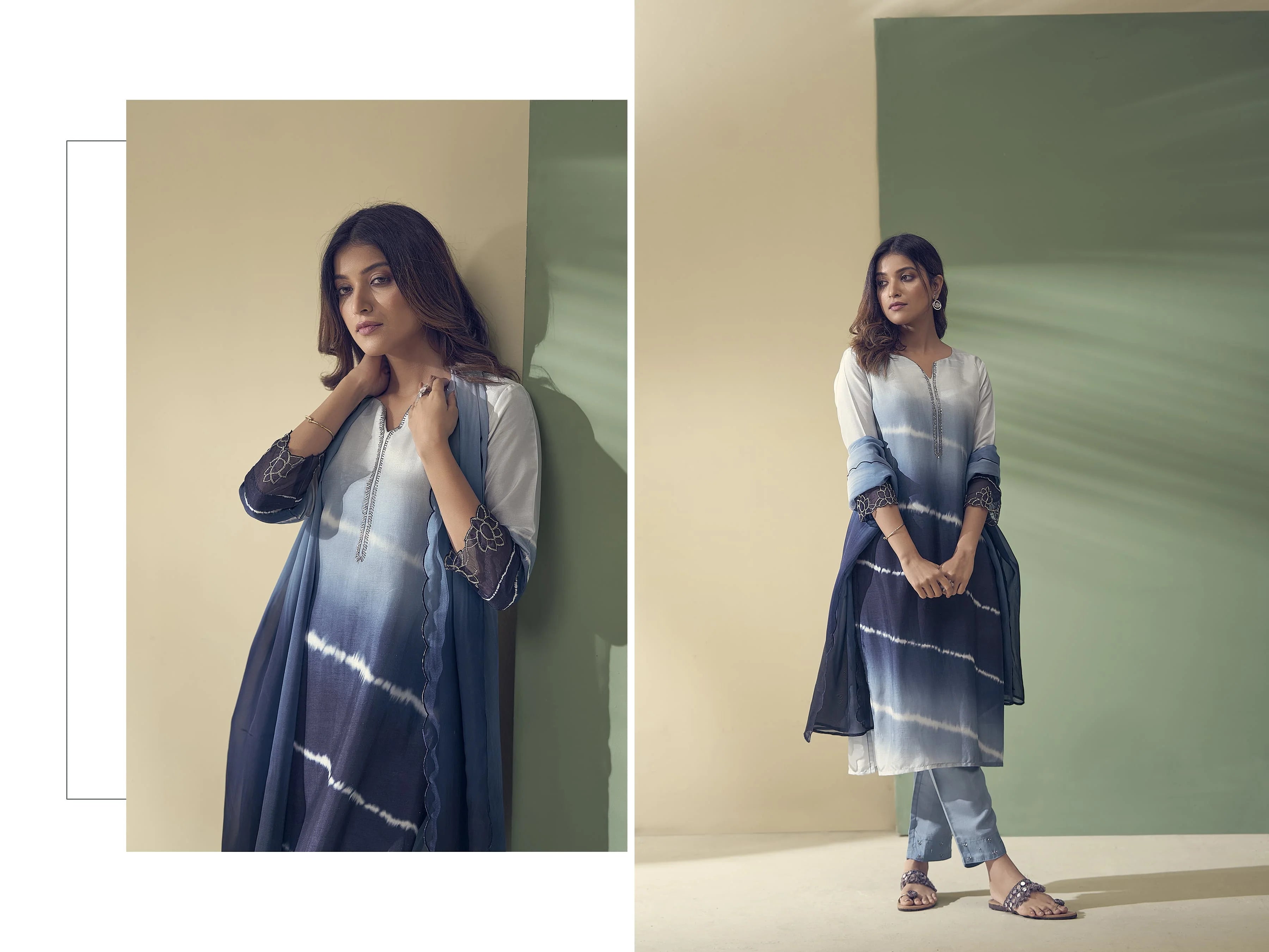 Suvesha Pure Dola Muslin Suit Set With Digital Print