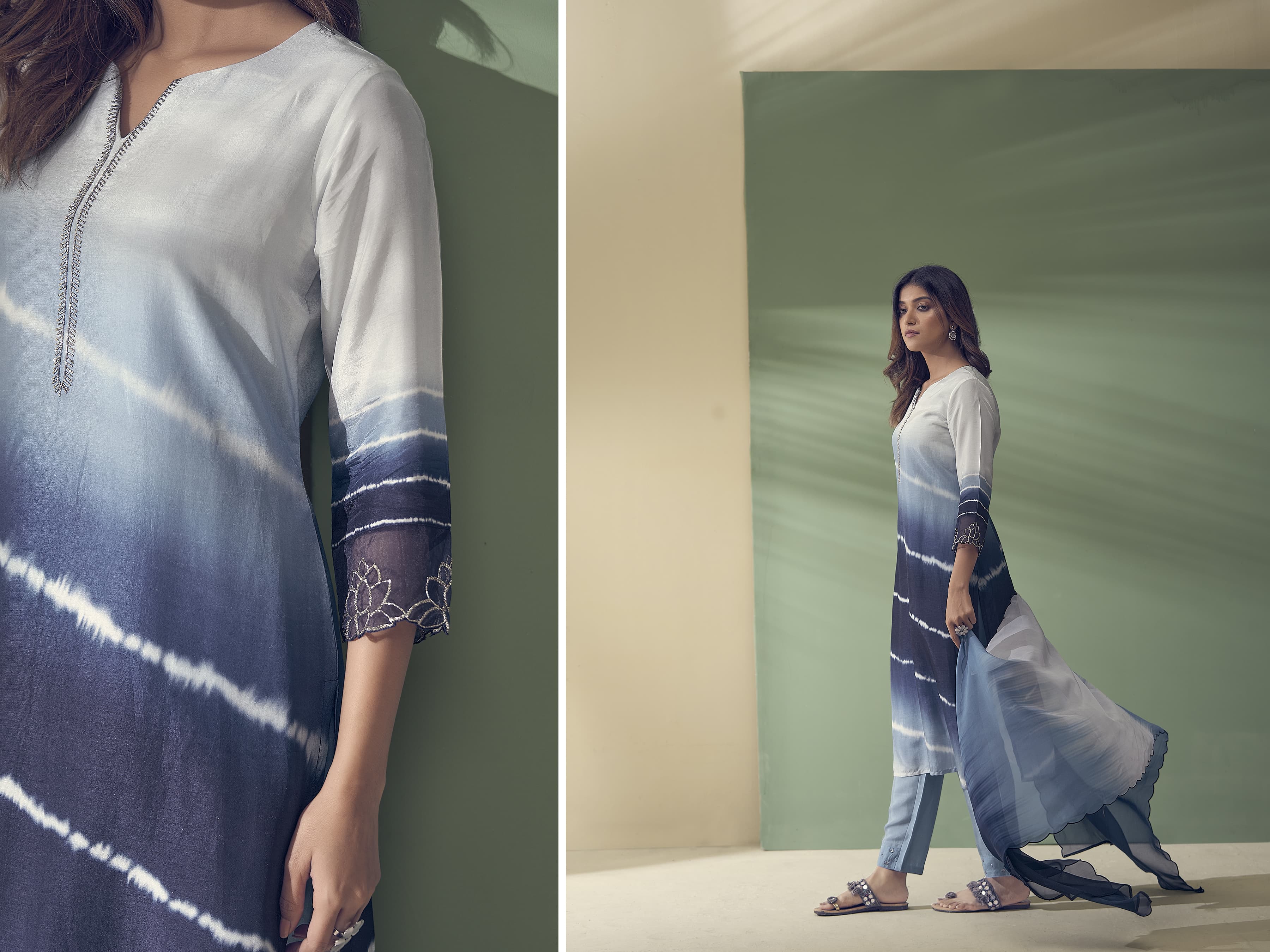 Suvesha Pure Dola Muslin Suit Set With Digital Print