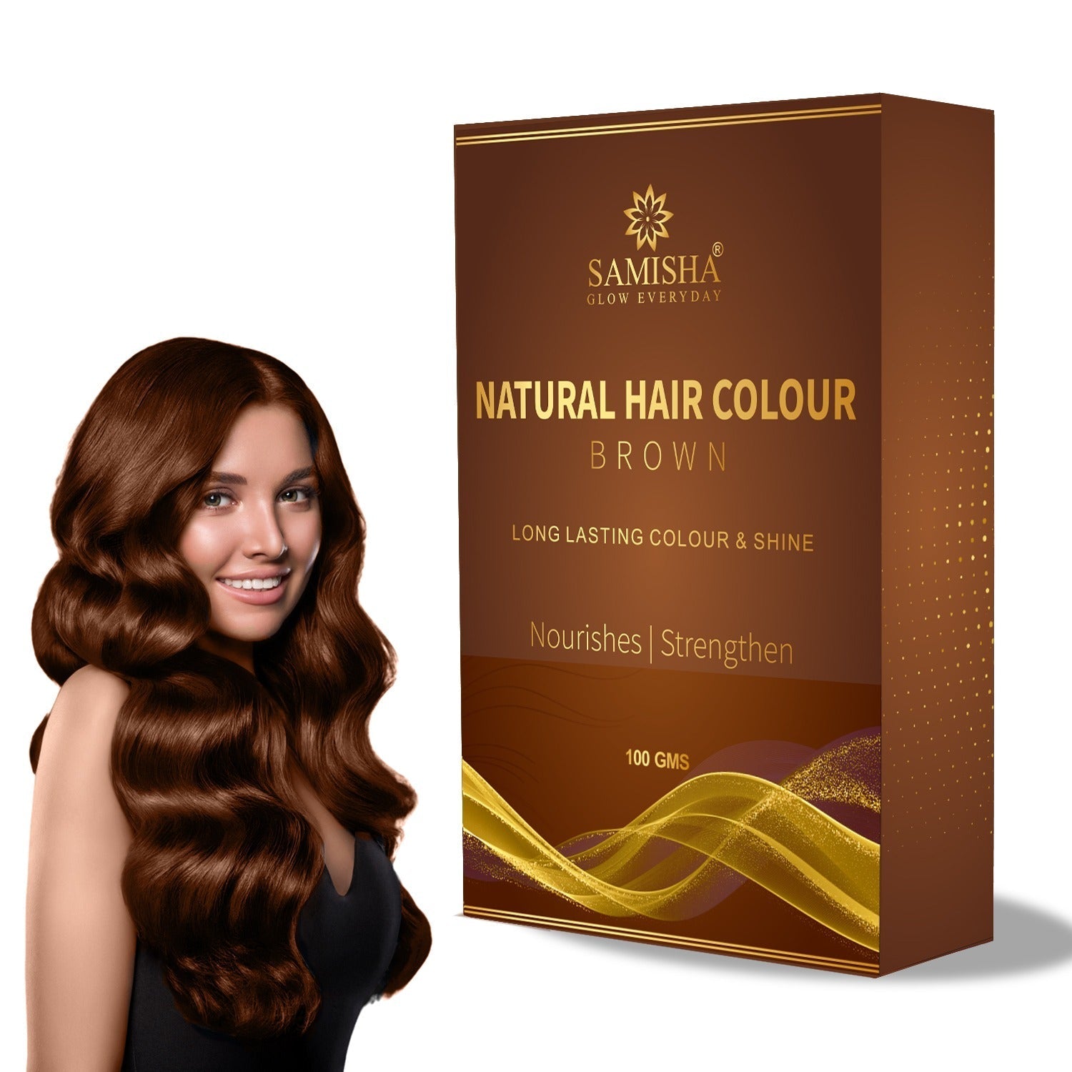 Samisha Brown Hair Colour Powder – Original & Organic Natural Brown
