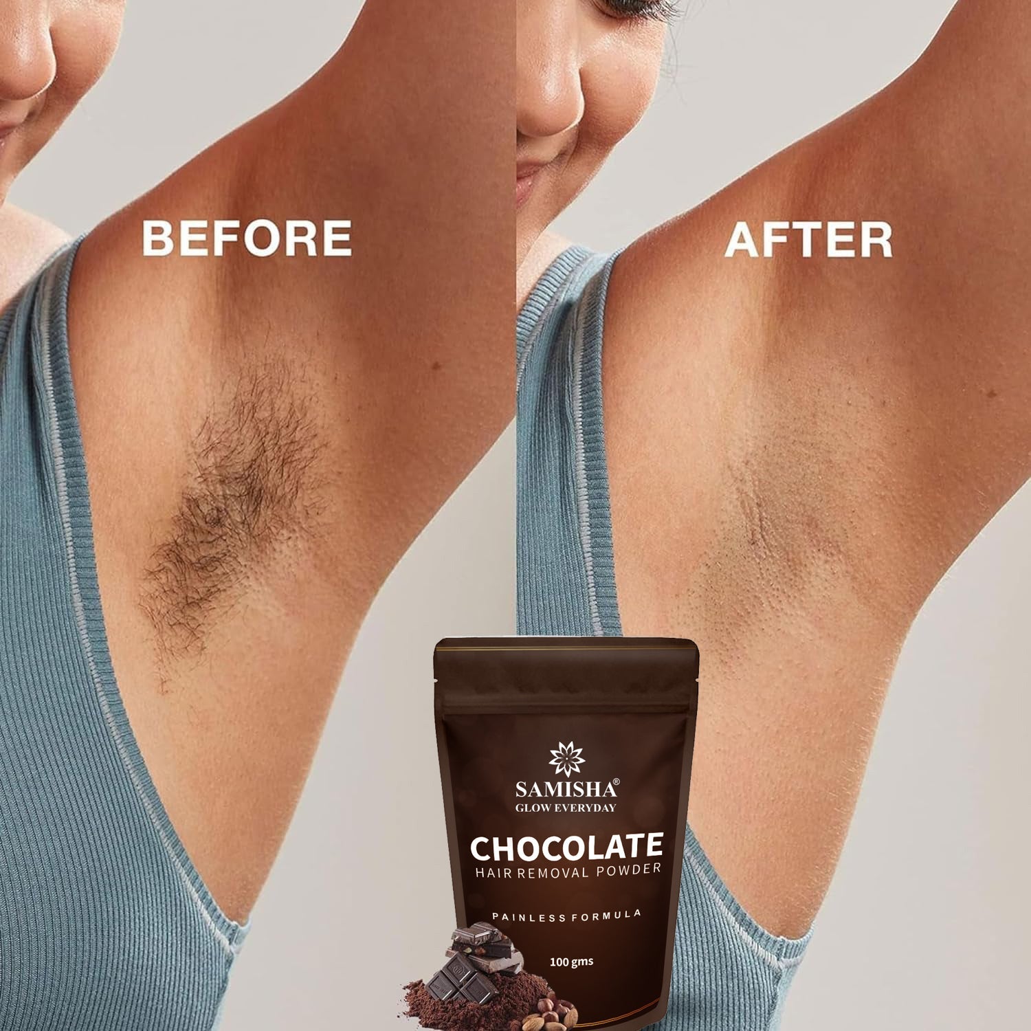 Samisha Chocolate Bikini Hair Removal Powder