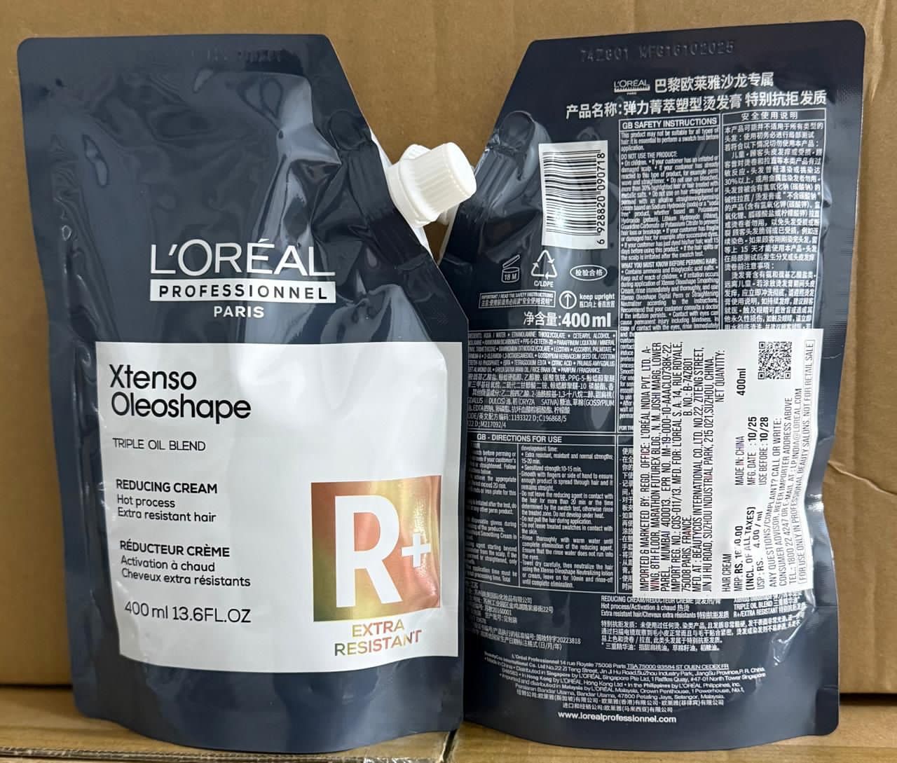 L'Oreal Paris X-Tenso Oleoshape Smoothing and Neutralizing Straightening Hair Cream 400 ml
