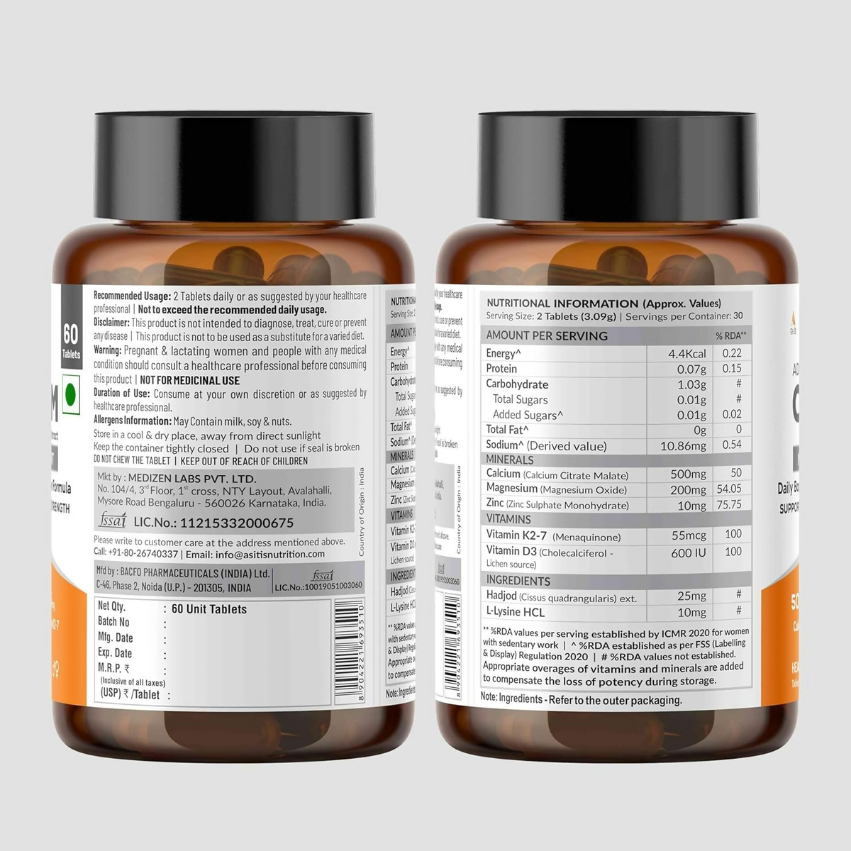 As-It-Is Atom Advance Calcium With Hadjod Ext Veg Tablets