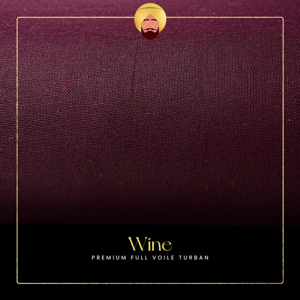 Wine | Premium Full Voile Turban