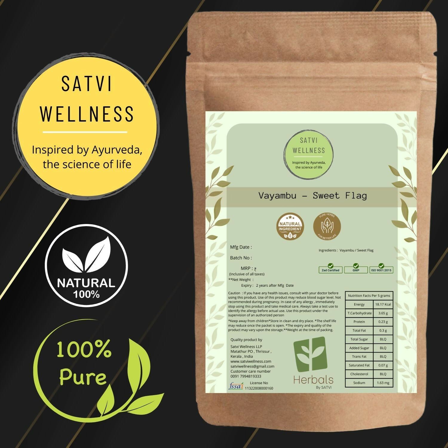 Satvi Wellness Vayambu | Sweet Flag Powder
