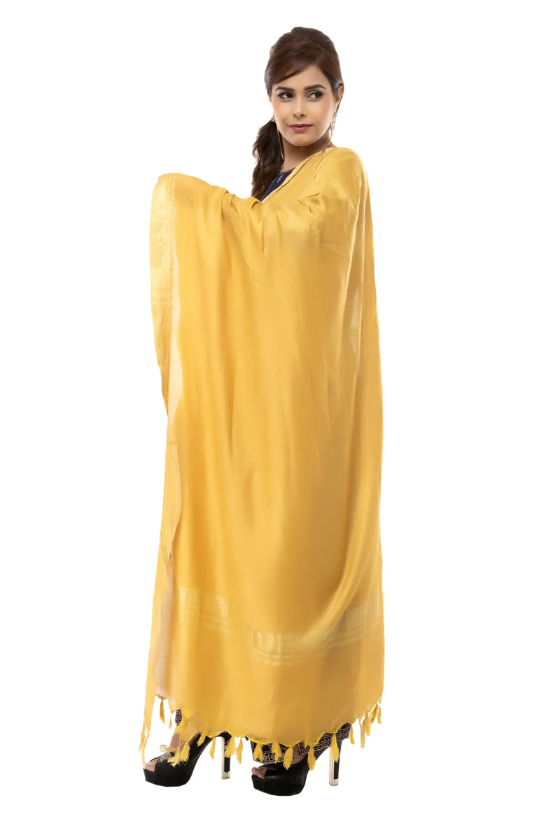 Mominos Fashion Moeza Slub Cotton Golden Dupatta