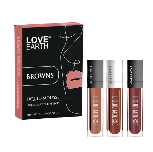 Love Earth Liquid Mousse Matte Lipstick - Browns
