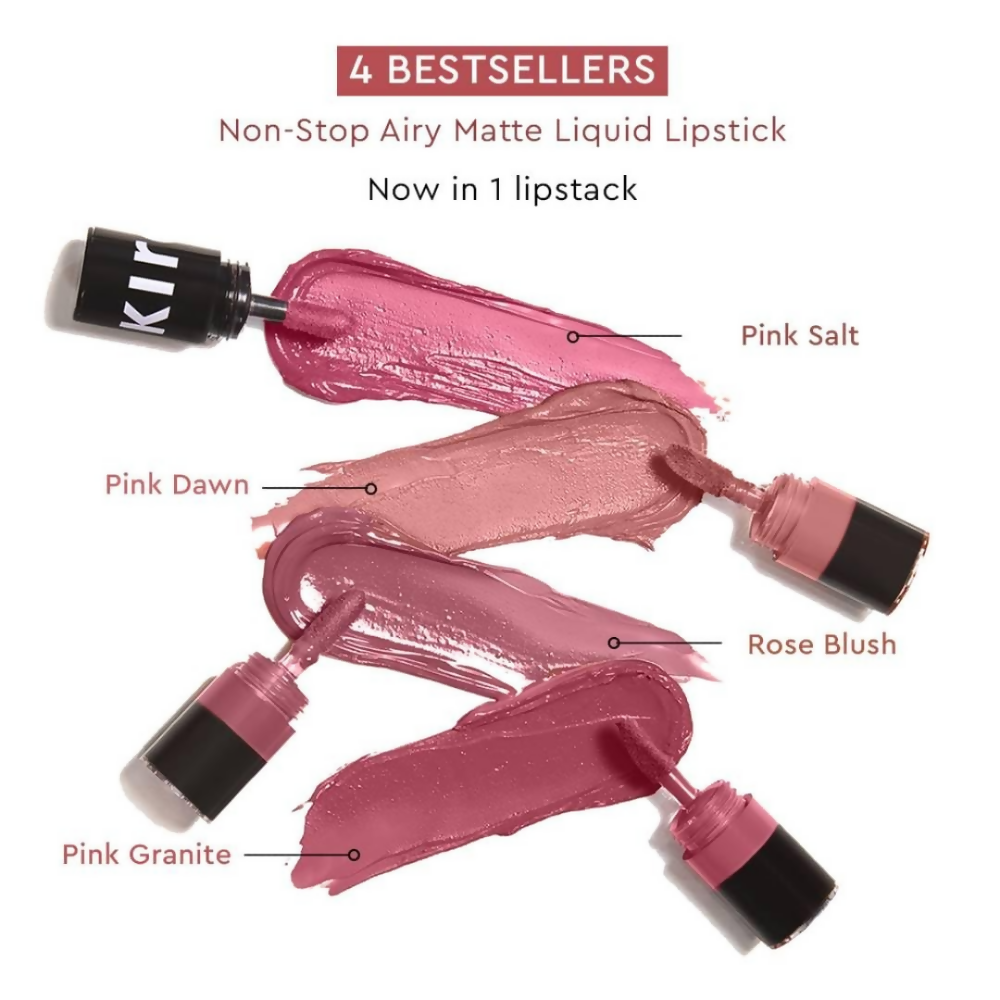 Kiro Four Play Non-Stop Airy Matte Liquid Lip Stack – Paramount Pink