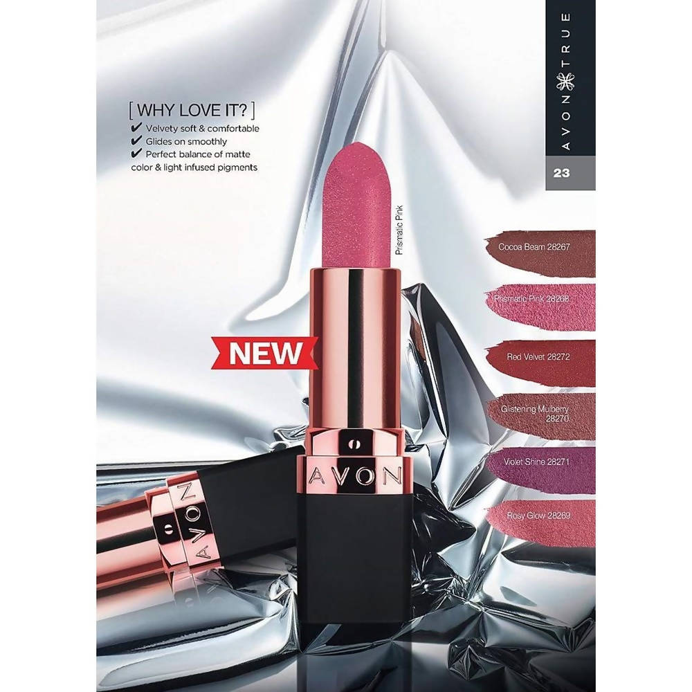 Avon True Color Velvet Luminosity Metallic Matte Lipstick - Prismatic Pink