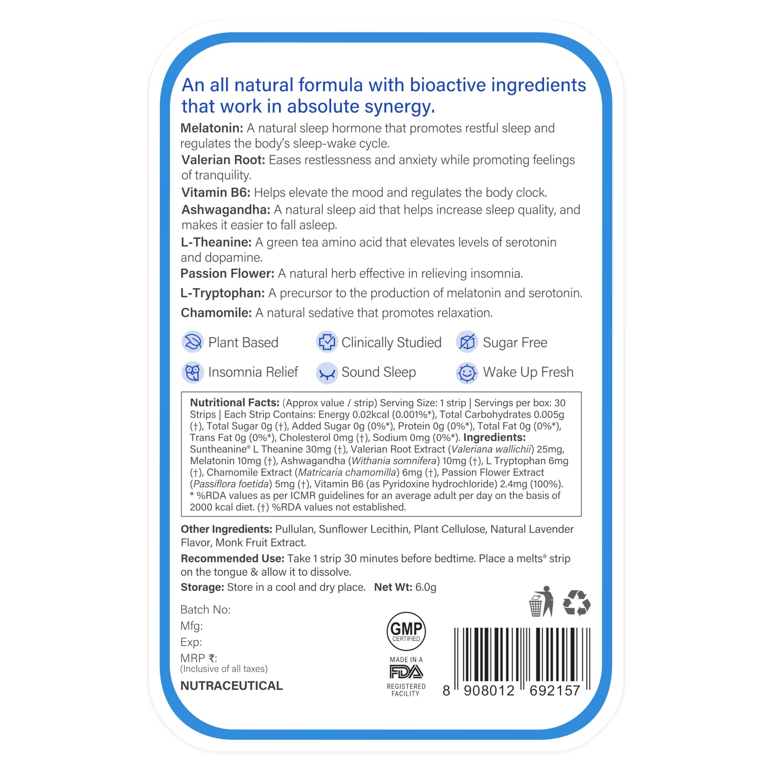 Wellbeing Nutrition Melts Restful Sleep & Melts Into Multivitamins Oral Strips Combo